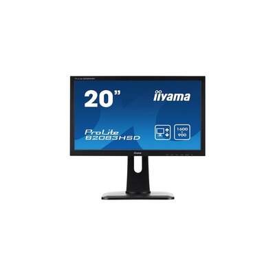 iiyama ProLite B2083HSD-B1 20" HD+ LED Black Monitor, Landscape/P