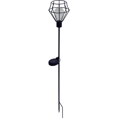 Solar Powered Garden Light - Rustic Copper Finish - Cable Free Stake Support