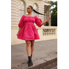 Pink Poplin Dress Puff-sleeved L (12-14 UK) / Pink