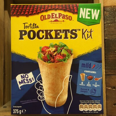 Old El Paso Mexican Tortilla Pockets Kit 375g