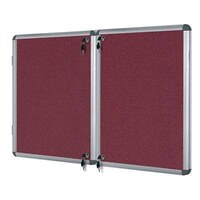 Image of Bi-Silque Fire Retardant Fabric Glazed Display Case 40 x A4 RED