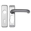 Image of ASEC Plate Mounted Aluminium Lever Furniture - AS4005