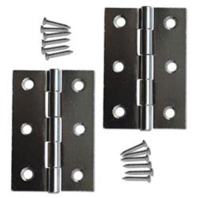 ASEC 75mm Button Tip Butt Hinges - AS11429