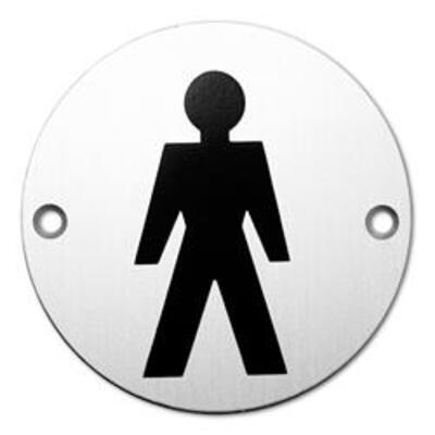 ASEC Aluminium Metal Toilet Door Sign - AS4034