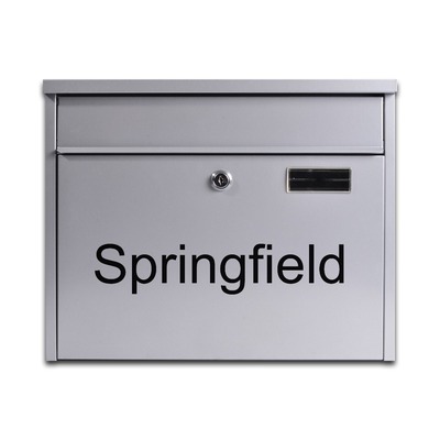Steel Personalised Letterbox in Silver - Cheshire