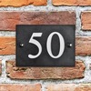 Image of Smooth Slate House Number with 2 digits