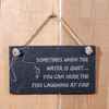 Image of Sometimes when the water is quiet&#8230; you can hear the fish laughing at you! Hanging Sign