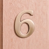 Image of 6cm Antique Brass Door Number 6
