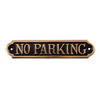 Image of No Parking Sign in brass