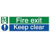Image of Fire Exit - Keep Clear sign