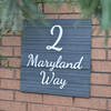 Image of Ridged Slate House Sign 500 x 500mm - 3 lines of text