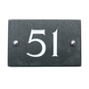 Image of Slate house number 51 v-carved with white infill numbers