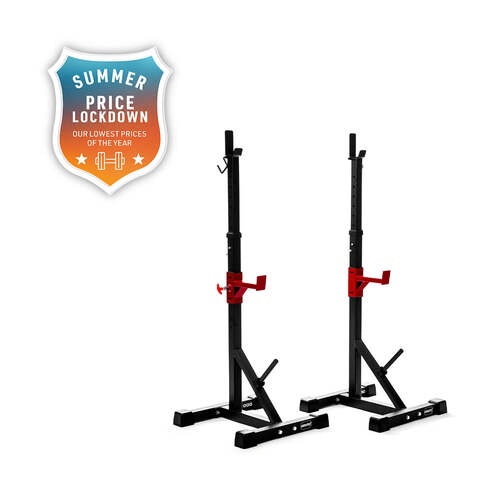 Viavito ST1000 Adjustable Squat Stands with Barbell Spotter Catchers
