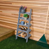 Image of FSC&#174; Certified Slim Wooden Ladder Planter - Grey