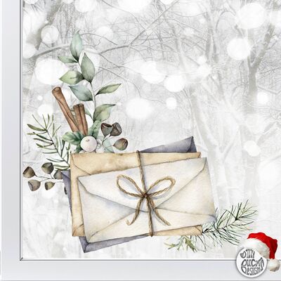 Christmas Letters Window Decal - 55 x 55 cm