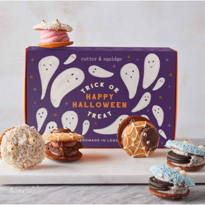 Halloween Mixed Biskie Box - Box Of 6 Cupcakes Brownies Biscuits