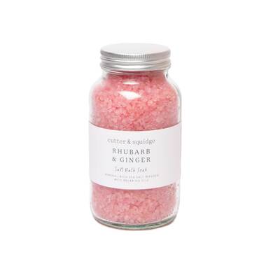 Rhubarb & Ginger Pink Bath Salts - One Bottle