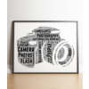 Camera Word Art - Personalised Photographer Gift