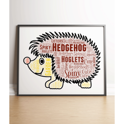 Hedgehog Word Art