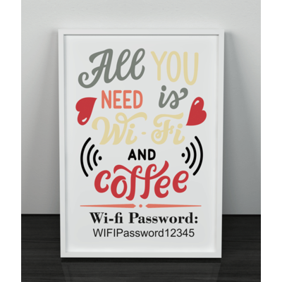 Personalised WIFI Password Poster