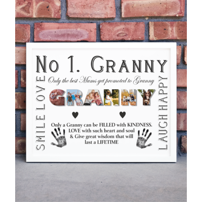 No 1 GRANNY Personalised Photo Frame Gift