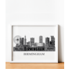 Personalised Birmingham City Skyline Word Art Picture