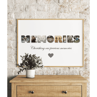 Personalised MEMORIES Photo Collage - Photo Memory Frame Gift