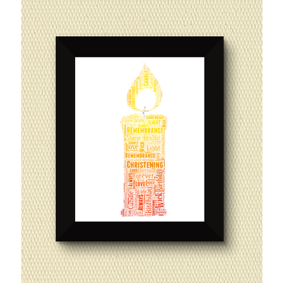 Candle Word Art Print