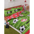 Football Red Double Duvet Cover And Pillowcase Set