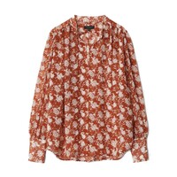 Image of Carly Floral Tie Top - Pecan