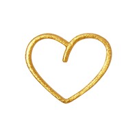Image of Single Happy Heart Earring - Gold