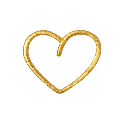 Single Happy Heart Earring - Gold