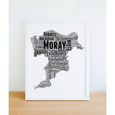 Moray - Personalised Word Art Map