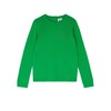 Smiley Long Sleeve Crew Knit - Lime Green