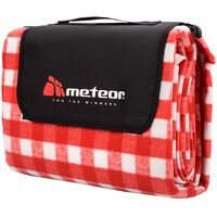 Image of Meteor Checkered Picnic Blanket 200x200CM XXL - White/Red