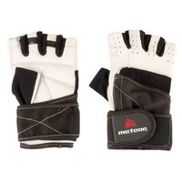 Image of Meteor Unisex Bodybuilding Grip 10 Gloves - Black/White