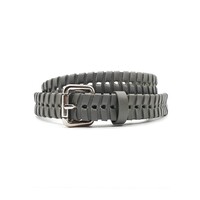 Image of Bradley Whipstitch Leather Belt - Grey