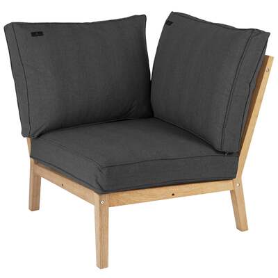 Alexander Rose Roble Lounge Corner Module with Cushions (FSC 100%), Charcoal
