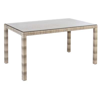 Alexander Rose Ocean Pearl Rectangular Table with Glass (1.35 x 0.8m)