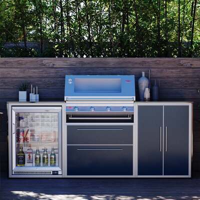 Profresco Signature S3000s 4 Burner Barbecue Trio Outdoor Kitchen - Anthracite