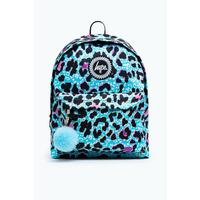 Image of Hype Unisex Blue Ice Leopard Crest Backpack