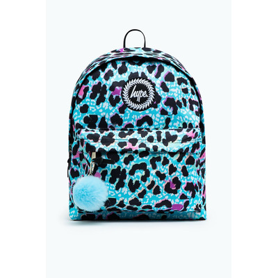 Hype Unisex Blue Ice Leopard Crest Backpack
