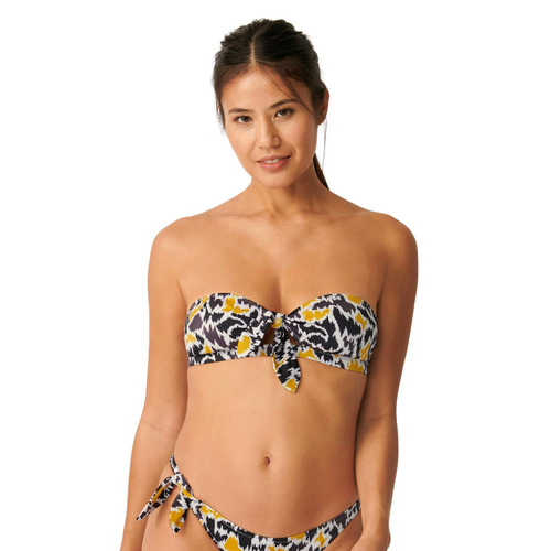 Sloggi Shore Fancy Guppy Bandeau Bikini Top - Brown/Dark Combination