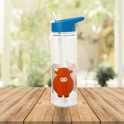Highland Cow Reusable Drink - Water Bottle 550ml - Highland Coo