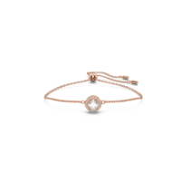 Image of Swarovski Constella bracelet, Round cut, Pav&#233;, White, Rose gold-tone plated, 5636273