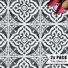 Turin Tile Stencil - 12" (304mm) / 2 pack (2 stencils)