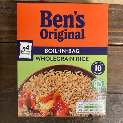 8x Ben’s Original Boil In Bag Wholegrain Rice Bags (2 Packs of 4x125g)