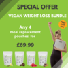 Vegan Supplement Store Vegan Weight Loss Bundle &pipe; 4 Meal Replacement Pouches - Save over £30, All 4 flavours