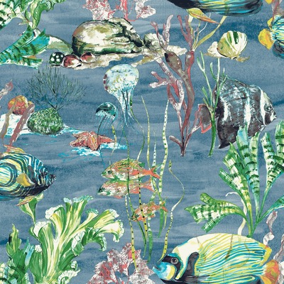 Aquarium Wallpaper Blue Grandeco A61302