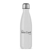 That’s Mrs Cunt To You Water Bottle – Silver Glitter, One